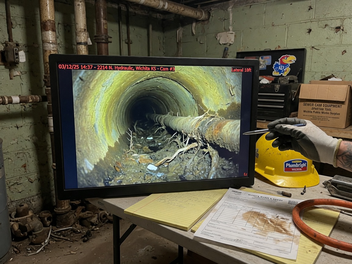 What a sewer camera inspection actually shows in an older Wichita home