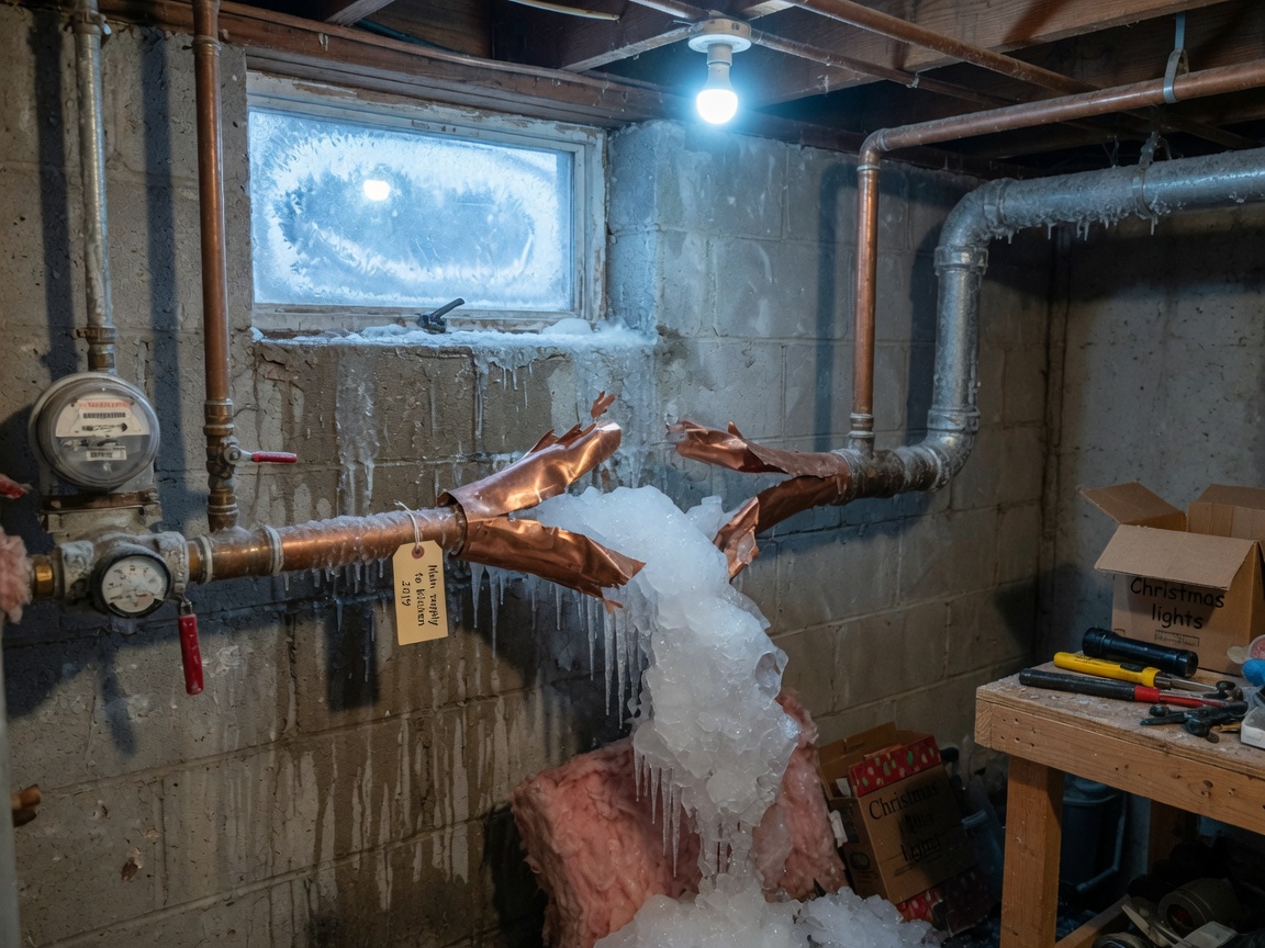 Where frozen pipes actually burst in a Wichita house