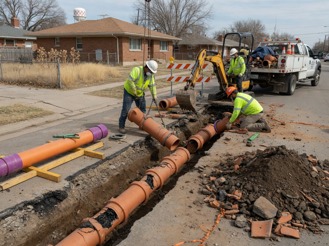 Clay Tile Sewer Replacement in Wichita, KS